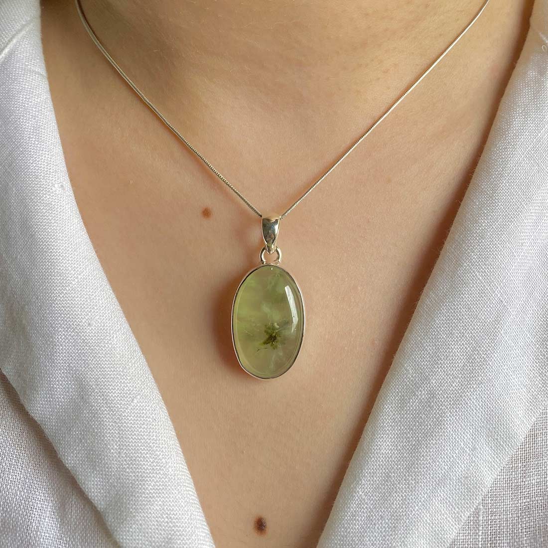 Prehnite Pendant-(PRN-P-2.)